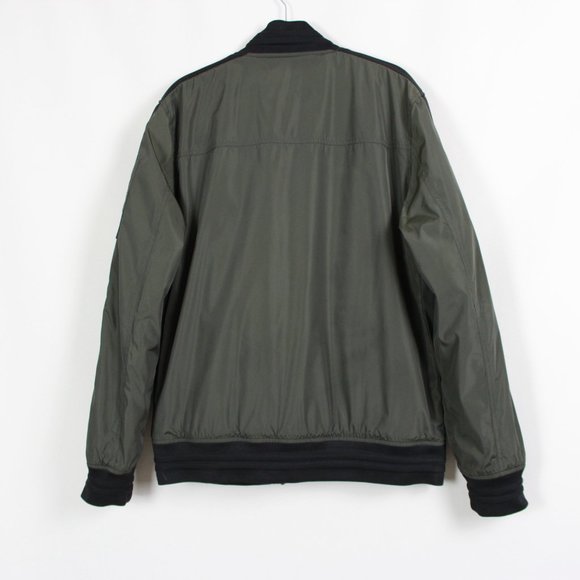 XRay Green Black Colour Block Bomber Jacket - Picture 2 of 16